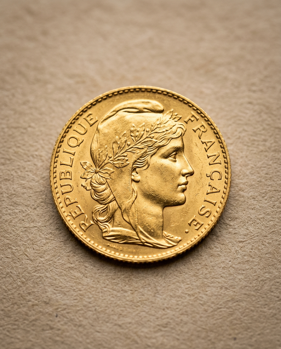 Pièce d'or Marianne Coq